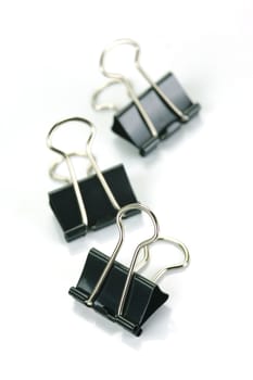 Paper clips isolated against a white background