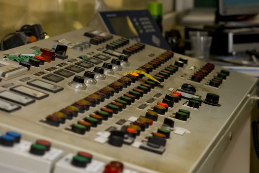 Buttons and Dials at an industrial facility