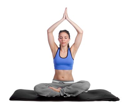 Healthy fitness yoga woman exercising