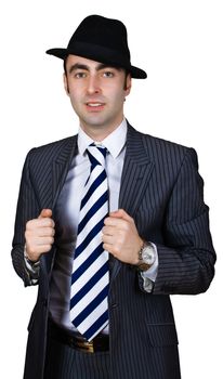 confident businessman isolated over white with clipping path