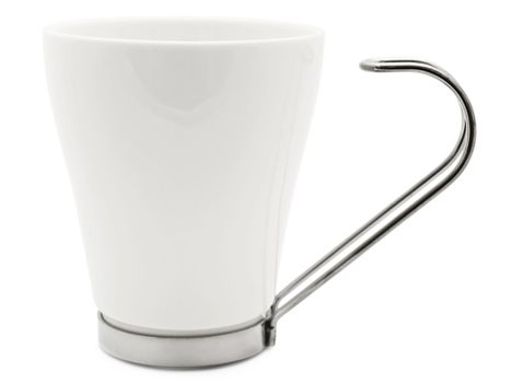 Singke white modern cup modern cup over the white background