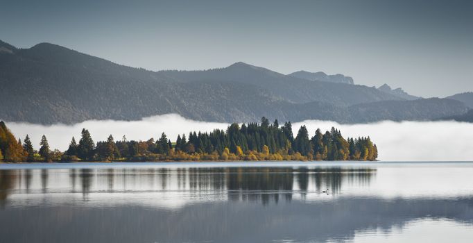 An image of the Walchensee in Bavaria Germany