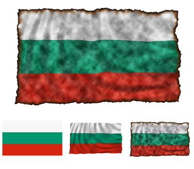 Illustration of national color of Bulgaria in three different styles