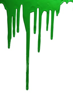 Green paint isolated on white