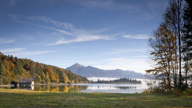 An image of the Walchensee in Bavaria Germany