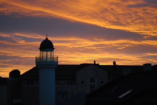 An Oslo mosque at sundown.