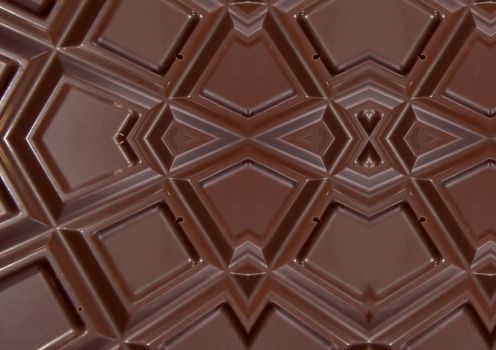 A dark chocolate square that tiles seamlessly as a pattern to make any background or isolated chocolate bar shape that you need.