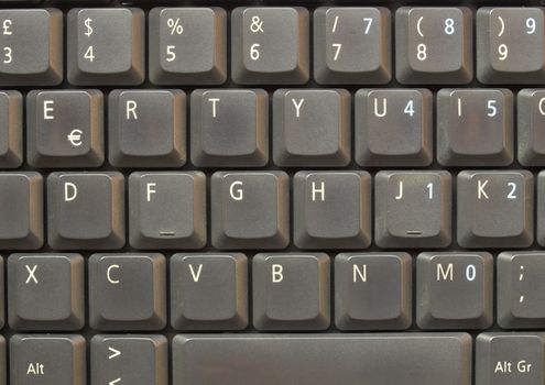Detail of keys on a computer keyboard