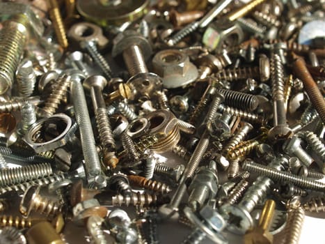 Industrial steel hardware bolts, nuts, screws