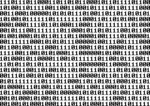 Numeric binary sequence of 0 and 1 digits