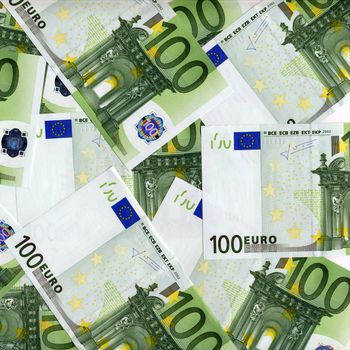 Euro bank notes money (European Union currency)