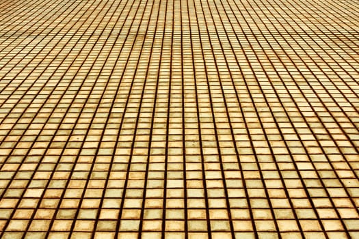 Brick pavement in yellow toned 