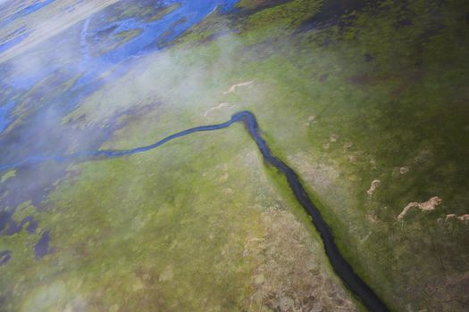 Aerial photos of arctic tundra wetlands for backgrounds and textures 