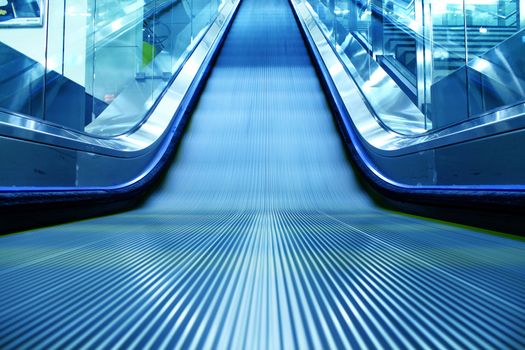 escalator of the subway station in hongkong china. 