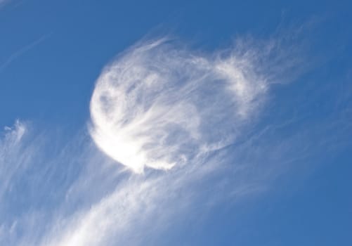 cloud in the form of sphere in the blue sky