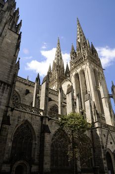 Cathedral of Quimper in Brittany, France