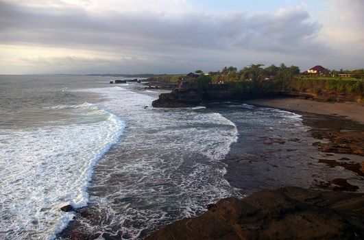 View from one of the temples at Tanah Lot, Bali, Indonesia.