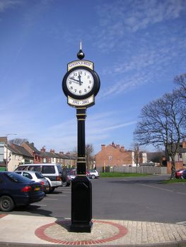 old fashioned clock style in a public car park