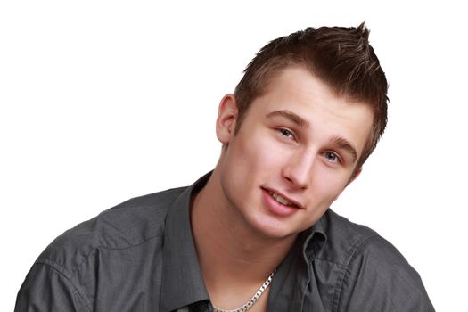 closeup portrait of a young caucasian man