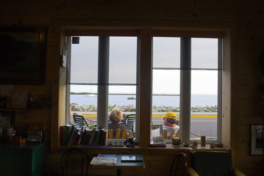 Scenic fragment of the town of Grand Marais, Minnesota