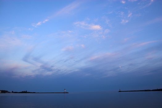 Scenic fragment of the town of Grand Marais, Minnesota