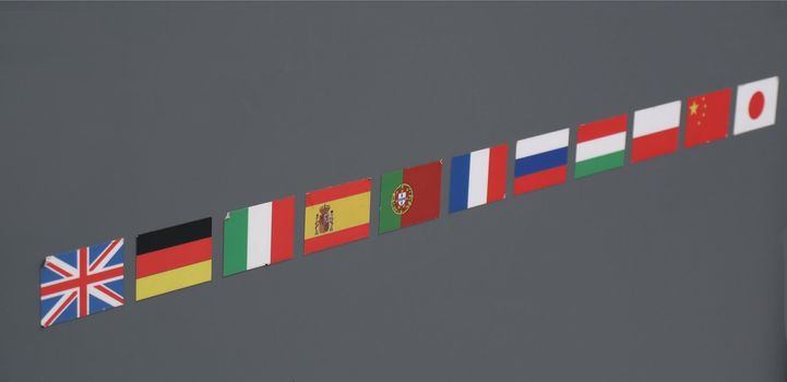 Flags of the world including UK Germany France