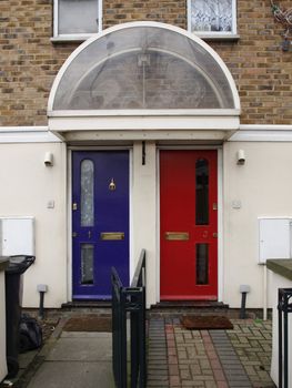 Detail of Traditional coloured English British door