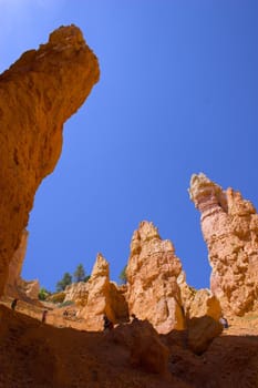 Rare rock formations of Bryce Canyon National park