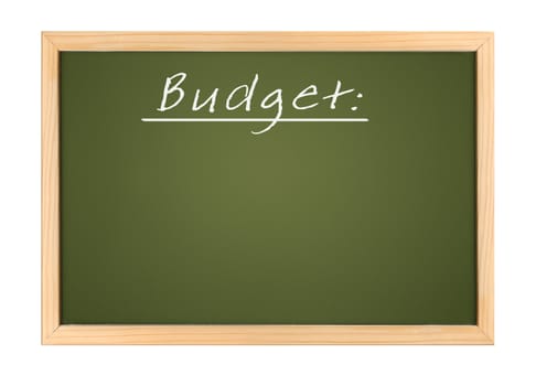 An illustration of a chalk board budget