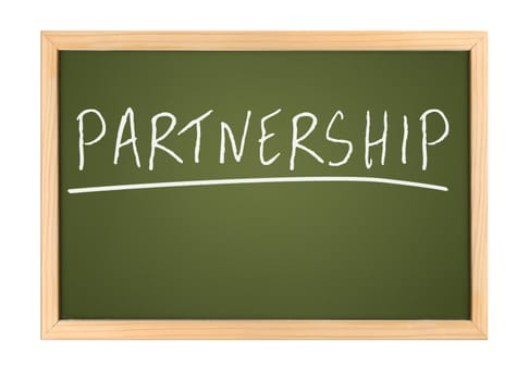 An illustration of a chalk board partnership