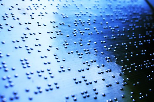 Plain Braille Page Macro with blue toned .