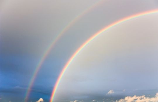 sky and a rainbow