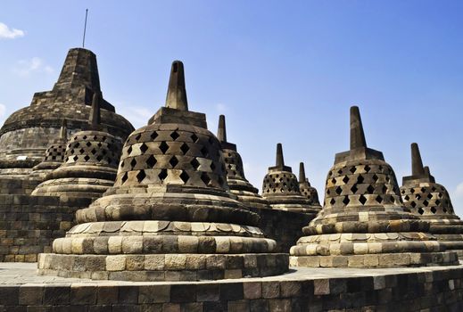 Details in Borobudur unesco heritage site, Java, Indonesia