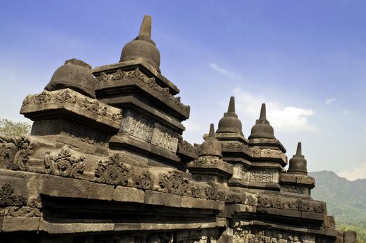 Details in Borobudur unesco heritage site, Java, Indonesia