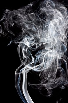 smoke, black background