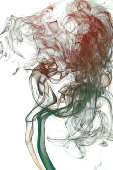 smoke, white background