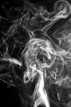 smoke, black background