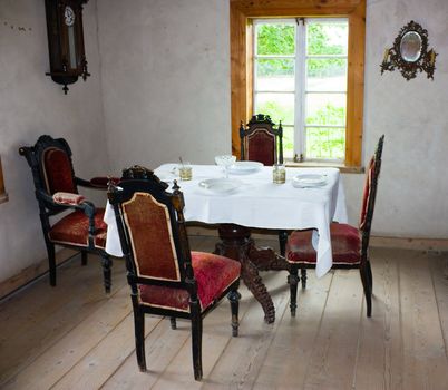 interior of the old village houses