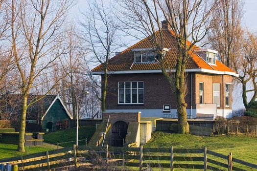 Pumping station to avoid Dutch polder from flooding