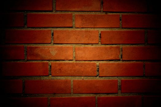 grunge brick wall background - landscape orientation