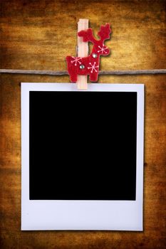 Photo frame over grunge background