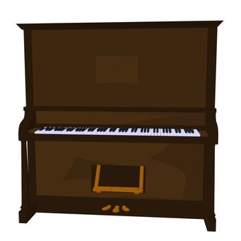 Illustration of a piano on a white background