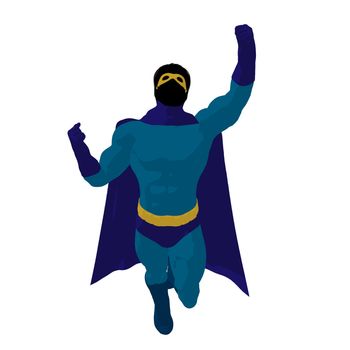 Super hero silhouette on a white background