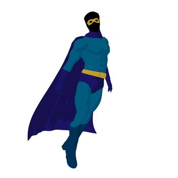 Super hero silhouette on a white background