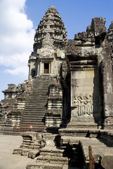 Image of UNESCO's World Heritage Site of Angkor Wat, located at Siem Reap, Cambodia.