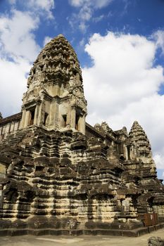 Image of UNESCO's World Heritage Site of Angkor Wat, located at Siem Reap, Cambodia.