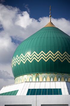 Image of a modern mosque in Malaysia.