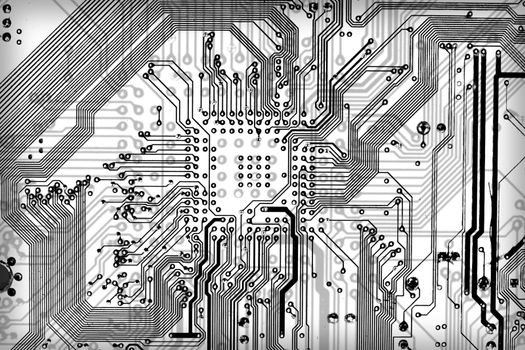 Tech industrial electronic graphic bw background