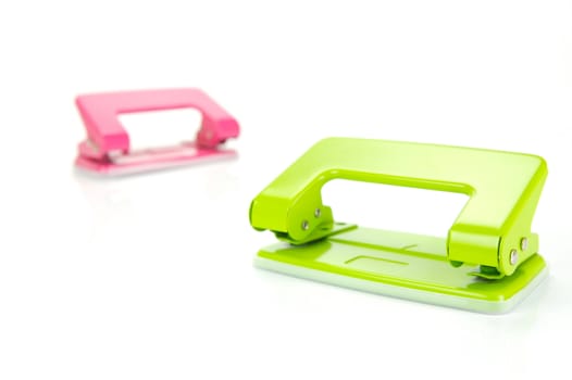 Hole punches isolated against a white background