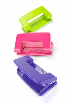 Hole punches isolated against a white background